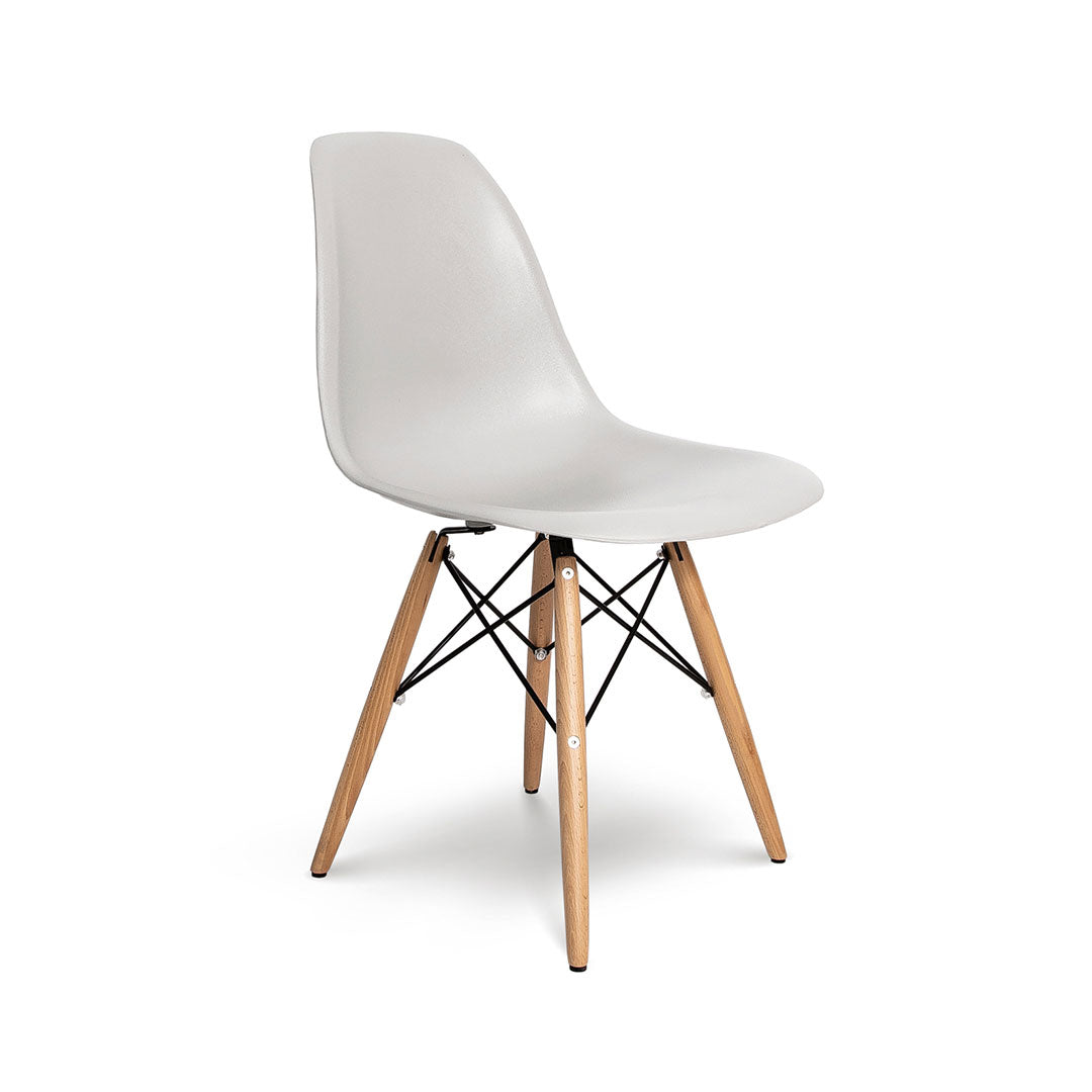 Eiffel Chair - Grey / Wood Base