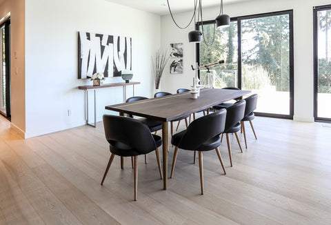 Harry Dining Chair - Black with White Oak Legs