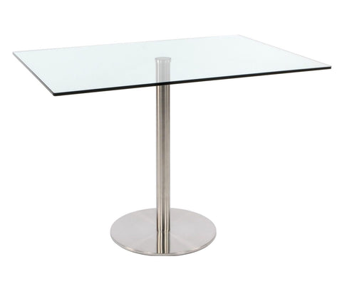 Aris 42" Glass Rectangle Dining Table