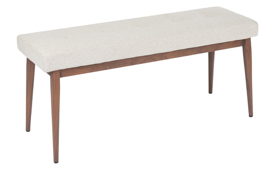 Carrie Bench - Dove/Dark Walnut