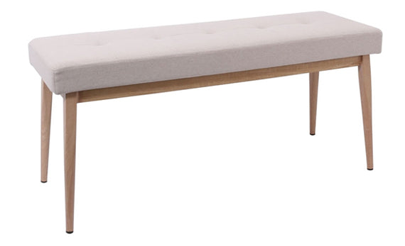 Carrie Bench - Dove/White Oak