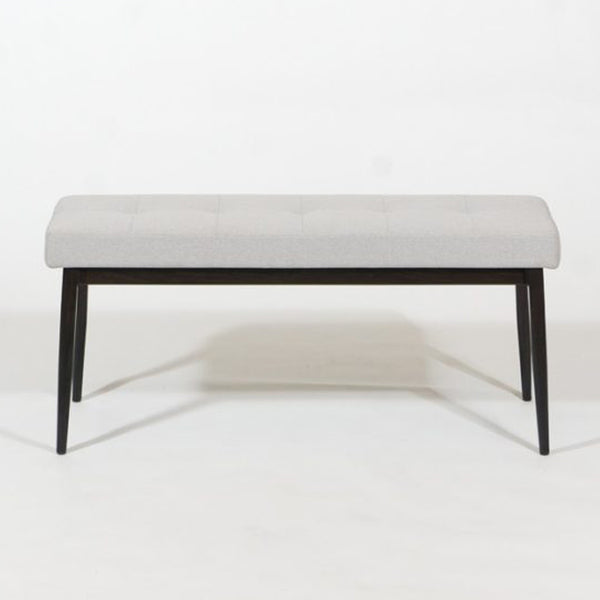 Carrie Bench - Dove/Dark Walnut