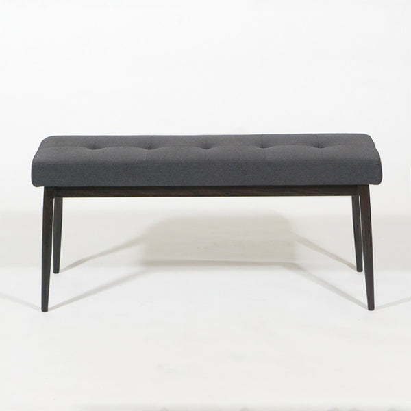 Carrie Bench - Graphite/Dark Walnut