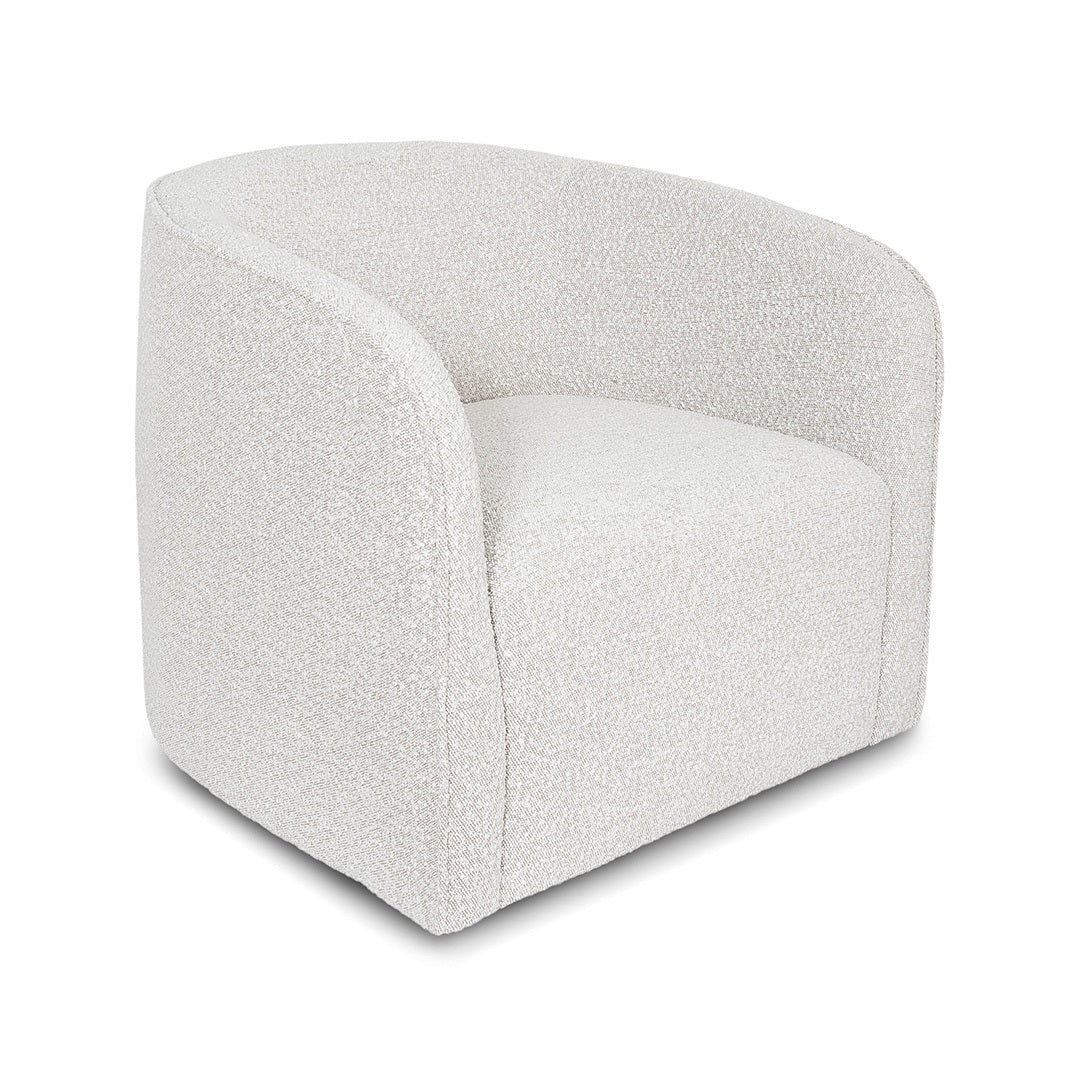 Helen Swivel Chair – Off White Boucle