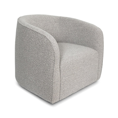 Helen Swivel Chair – Grey Boucle