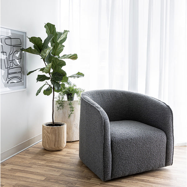 Helen Swivel Chair – Slate