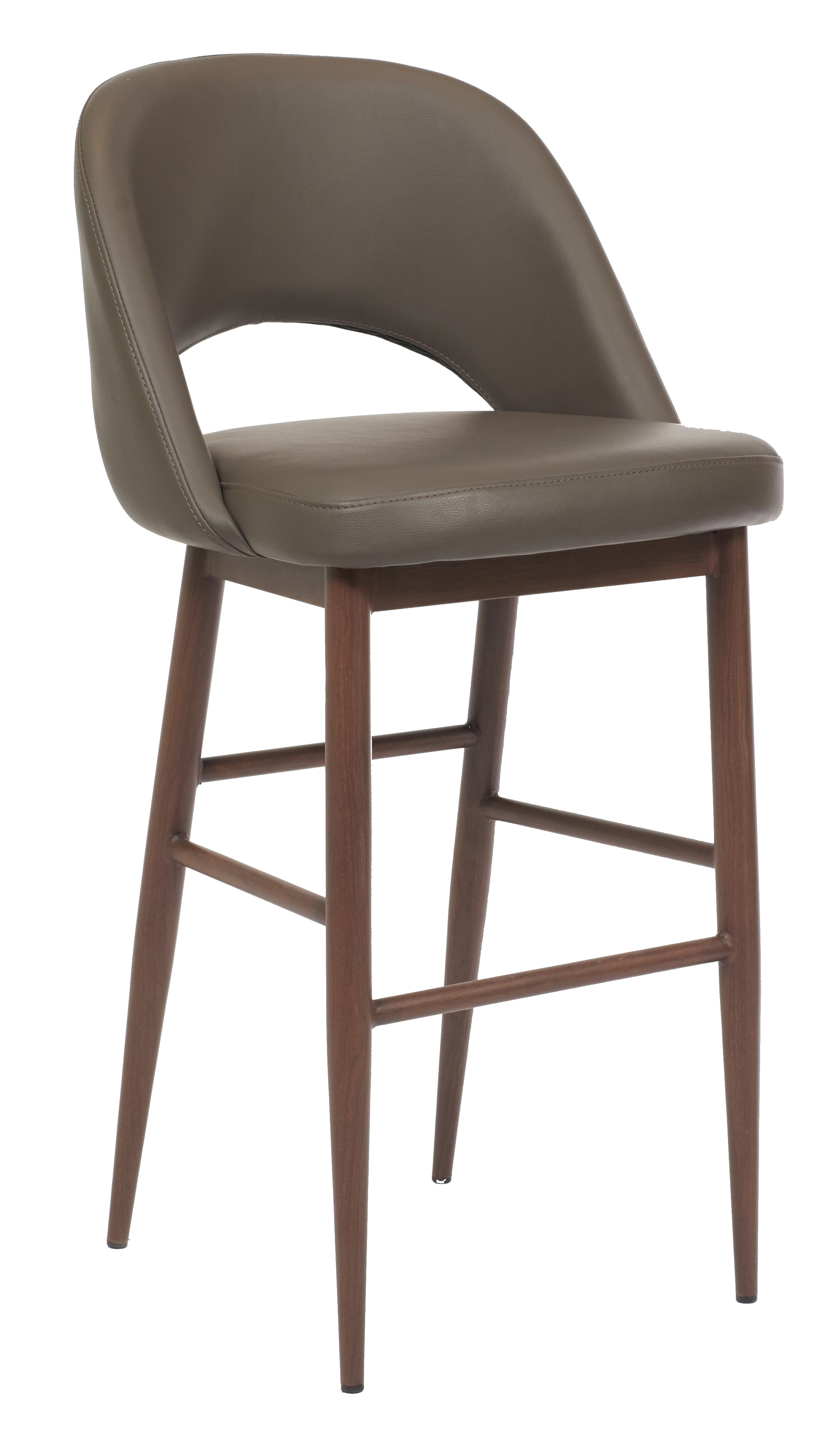 Harry Bar Stool - Grey/Black Walnut Base