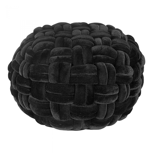 PJ Velvet Pouf - Black