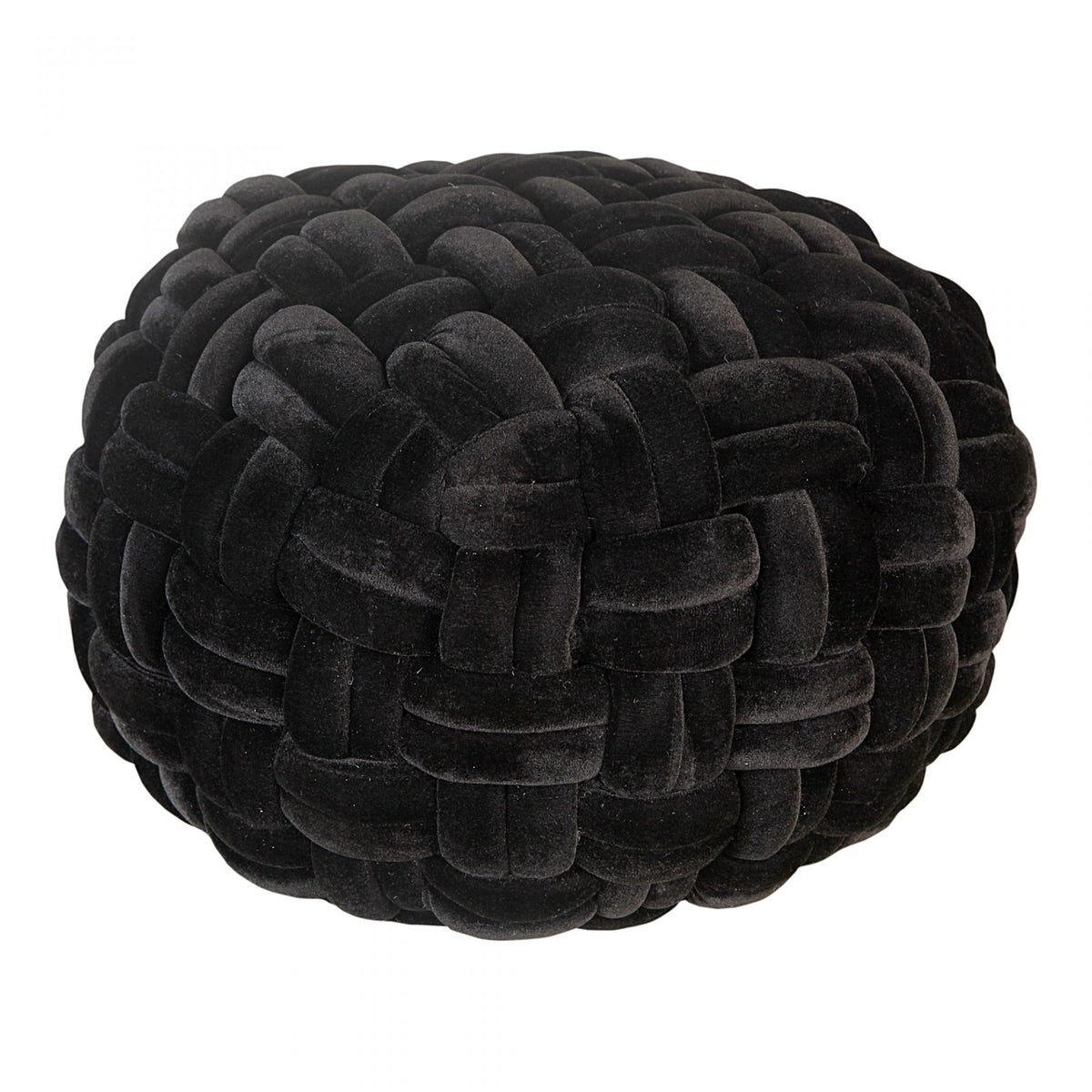 PJ Velvet Pouf - Black
