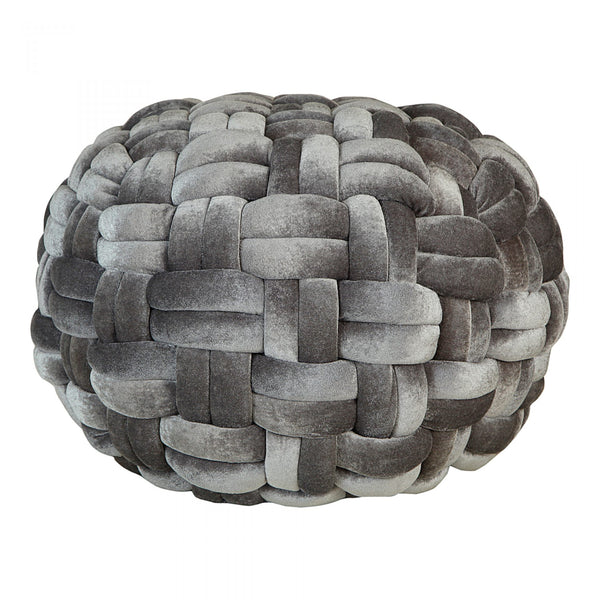 PJ Velvet Pouf - Grey