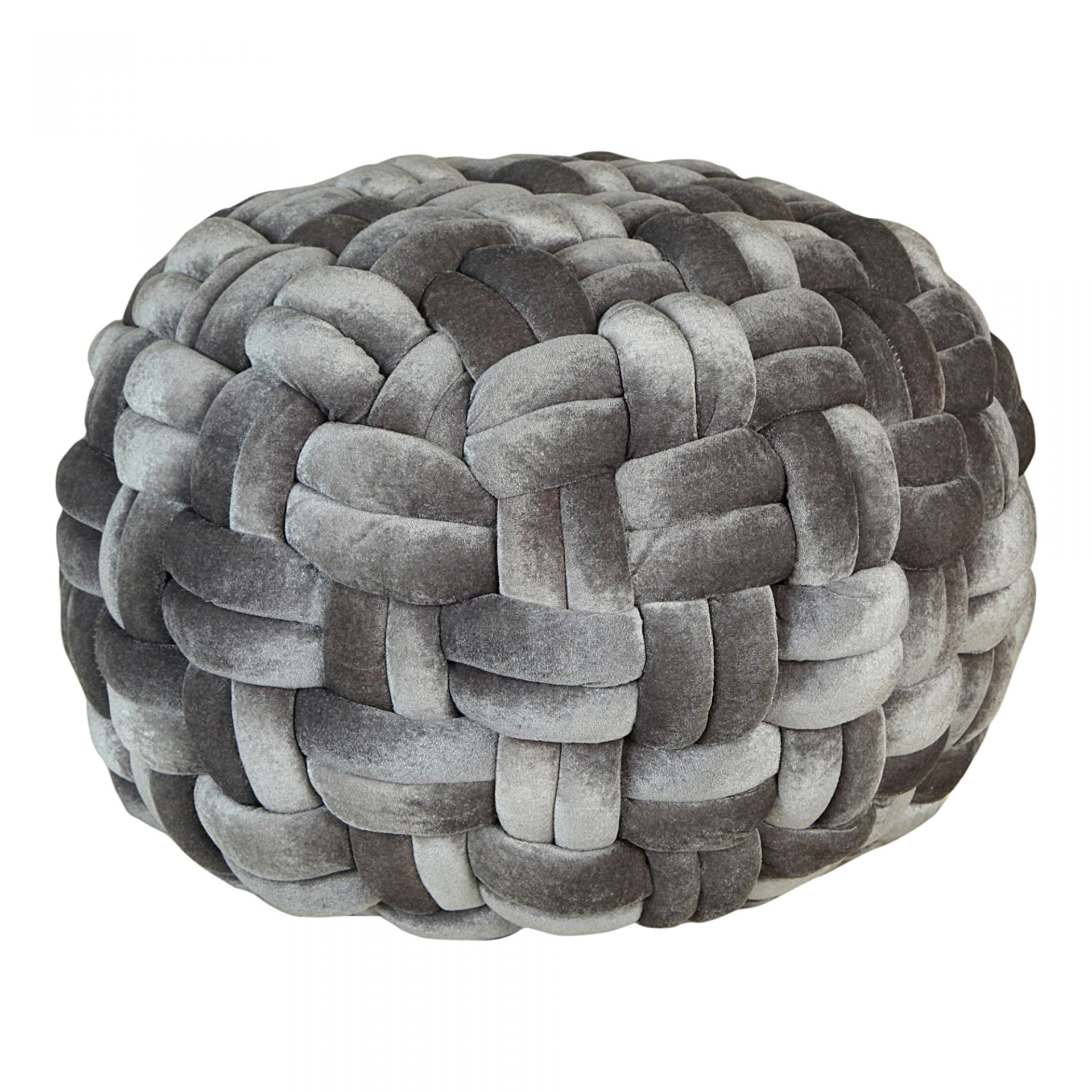 PJ Velvet Pouf - Grey