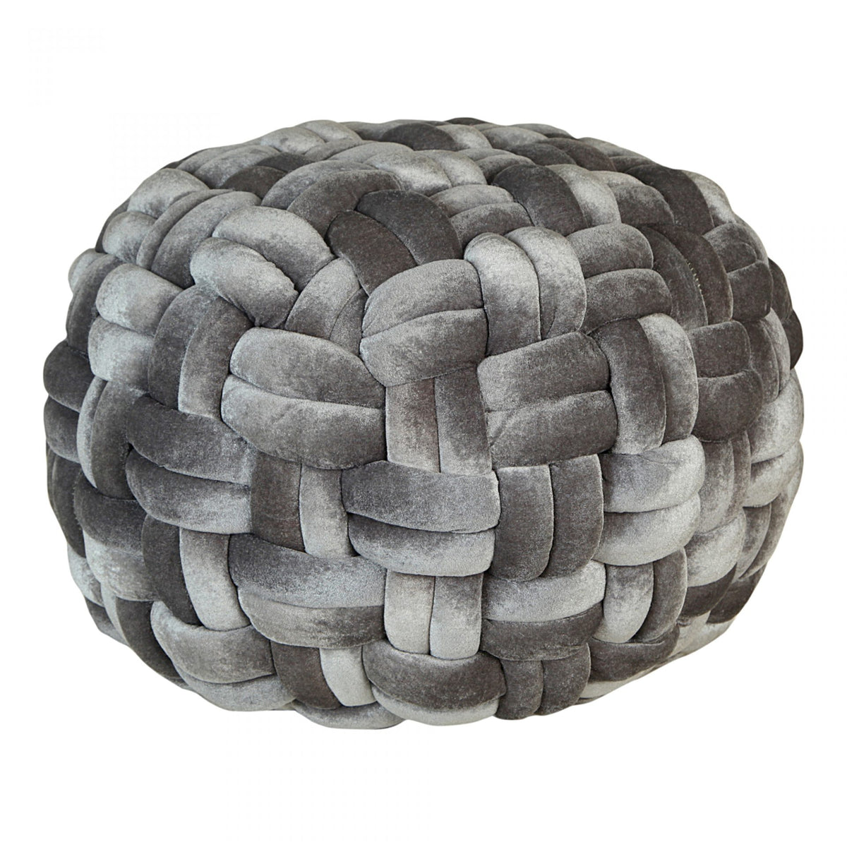 PJ Velvet Pouf - Grey