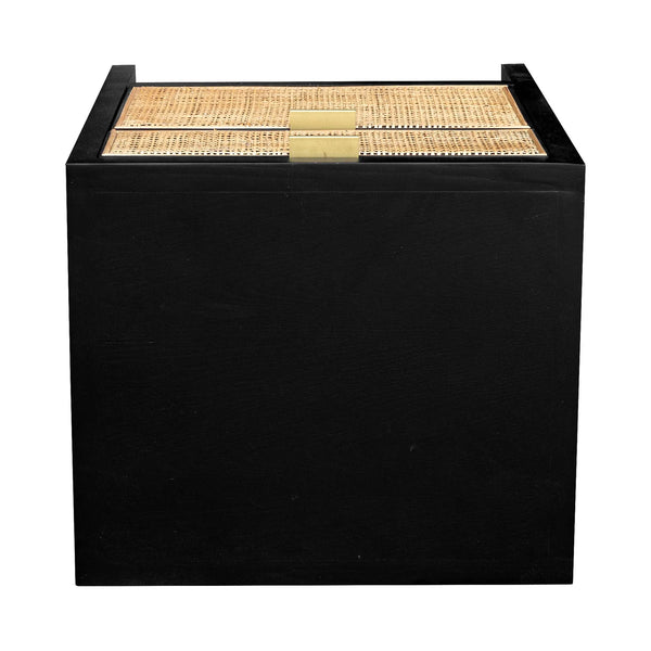 Rattan Filing Cabinet - Ebony
