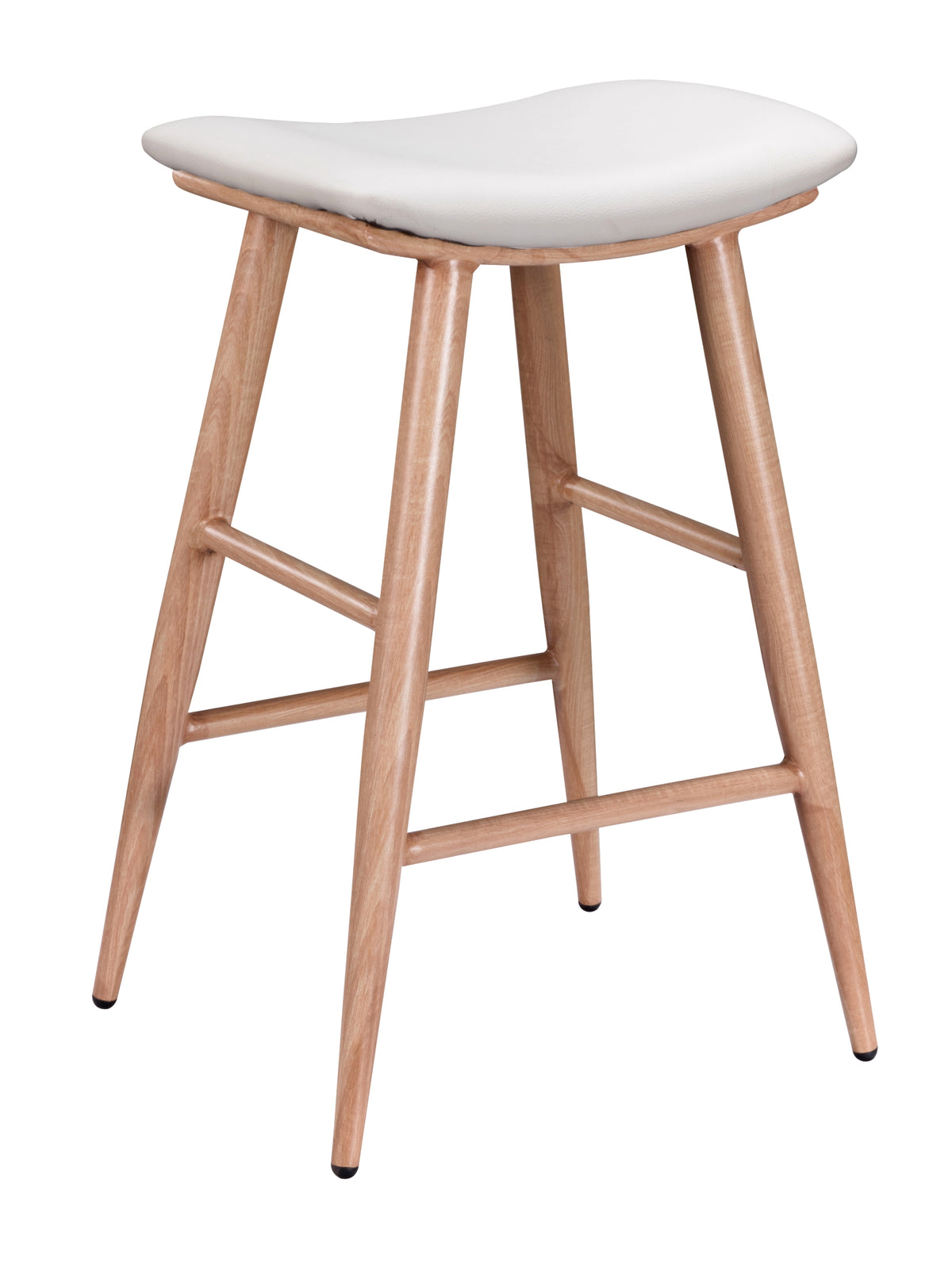 Jojo Counter Stool - White PU/White Oak
