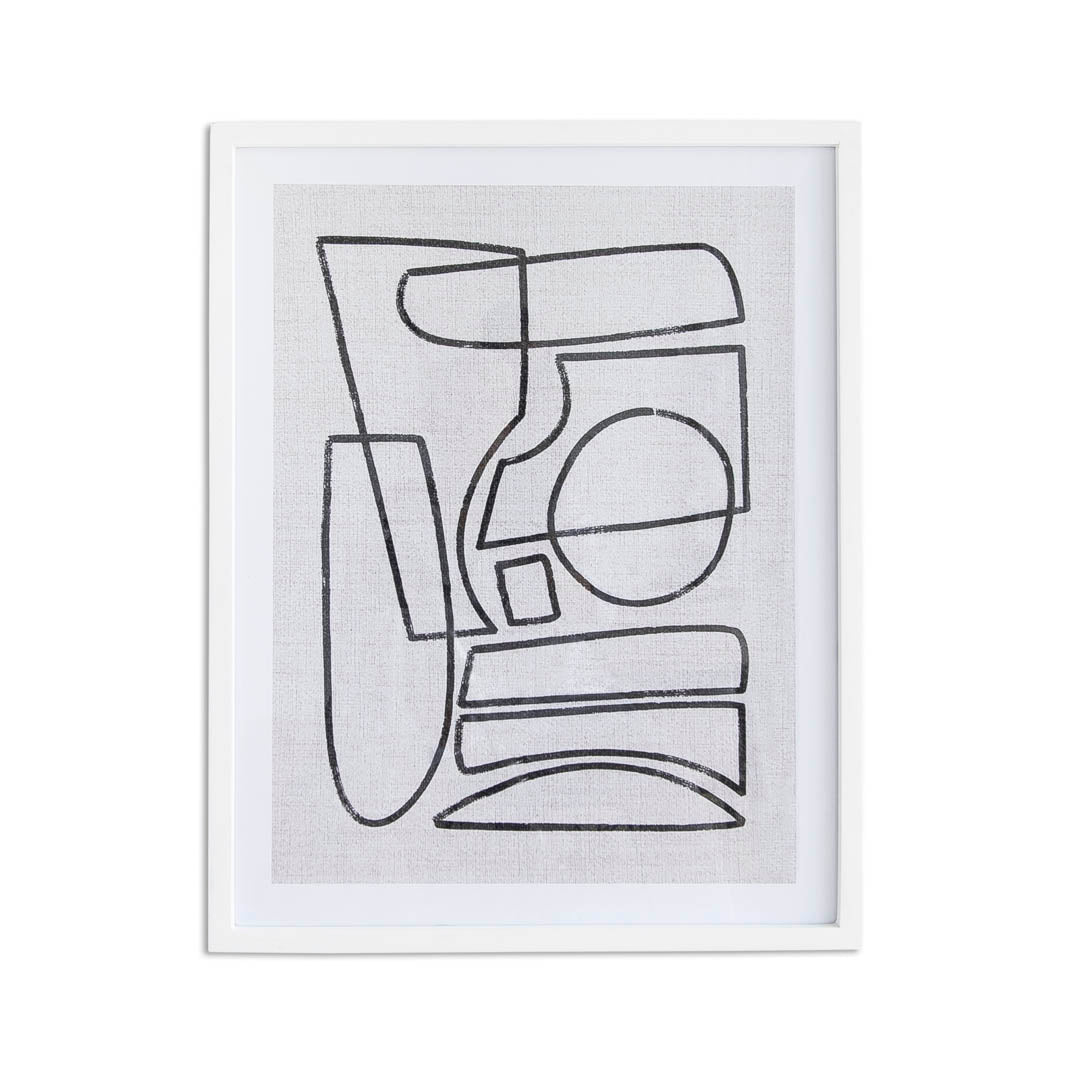 Abstract A Wall Decor – White Frame