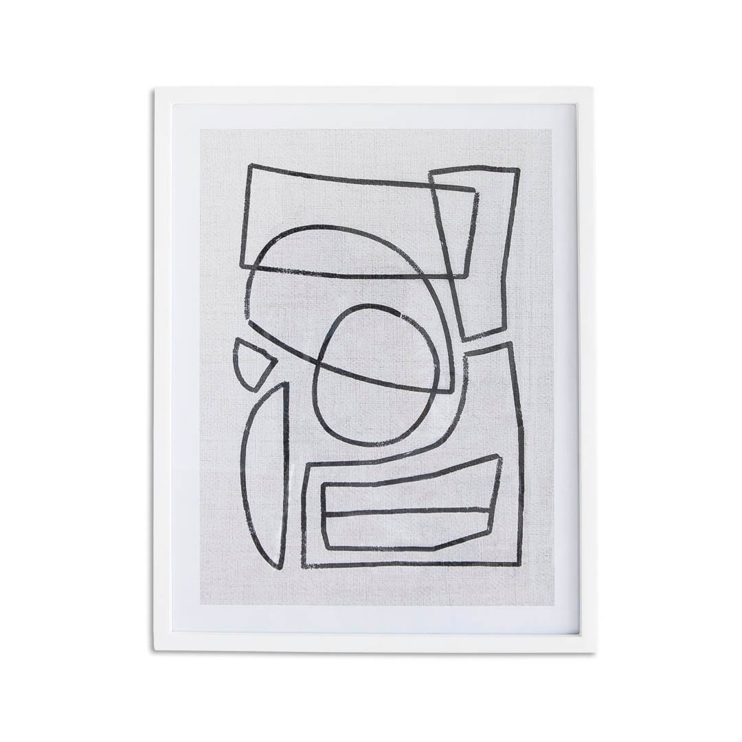 Abstract B Wall Decor – White Frame