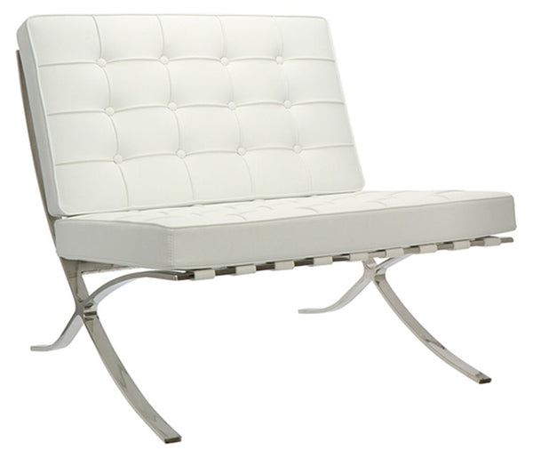 Barcelona Cross Chair - White