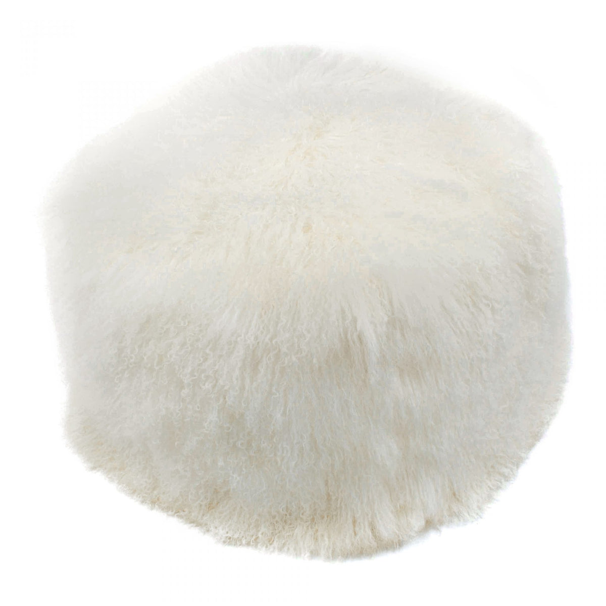 Lamb Fur Pouf - Natural