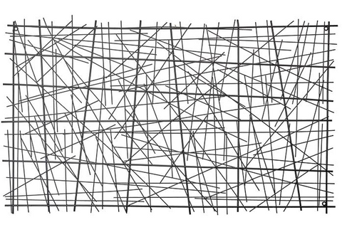Matrix Random Grid Rectangle Metal Wall Decor