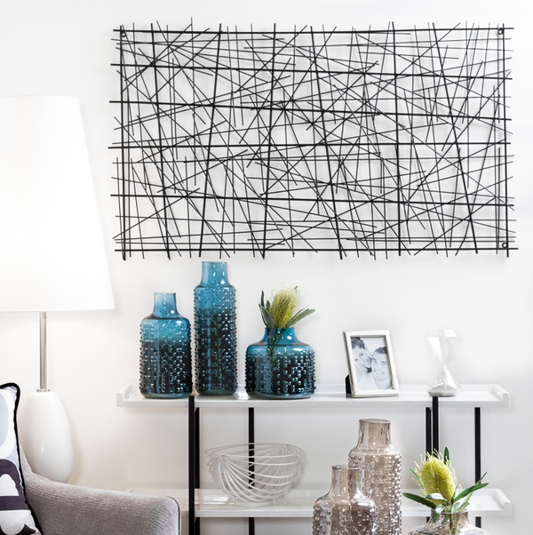 Matrix Random Grid Rectangle Metal Wall Decor