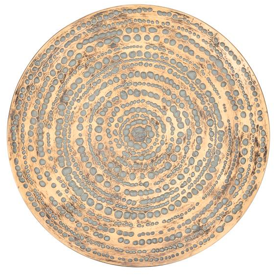 Rios Gold Medallion Resin Wall Decor Platter - Medium