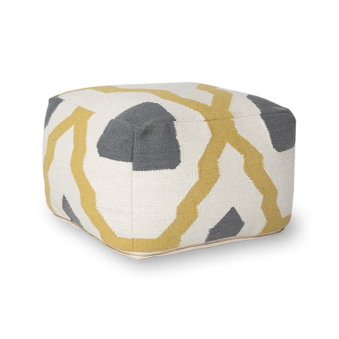Barcelona Pouf – Mustard Multi