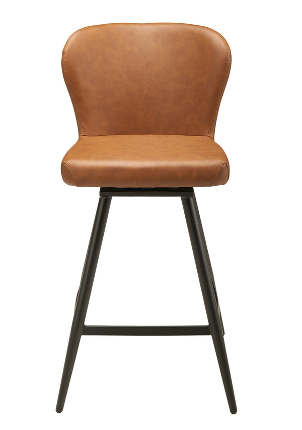 Janna Swivel Counter Stool - Cognac