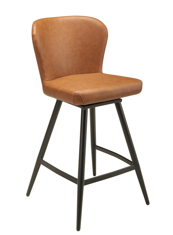 Janna Swivel Counter Stool - Cognac