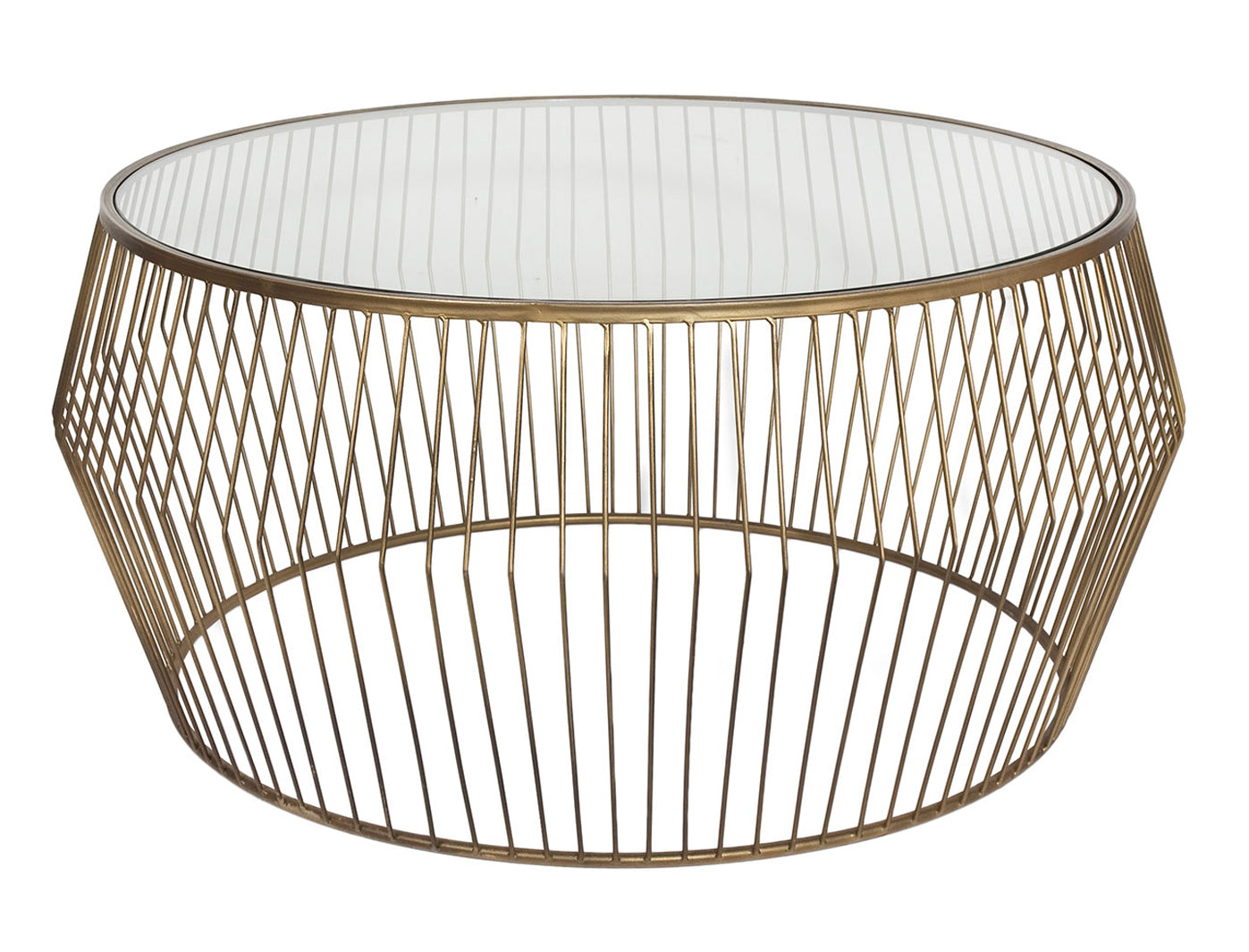 Cyclone Wire Coffee Table - Gold