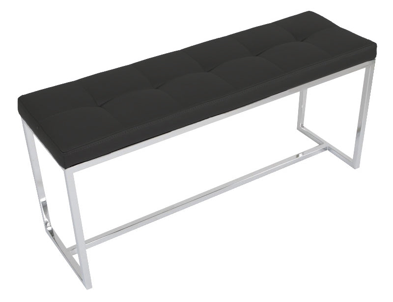 Padded Narrow Bench - Black