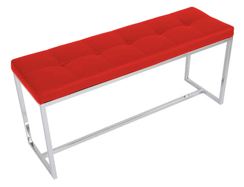 Padded Narrow Bench - Red