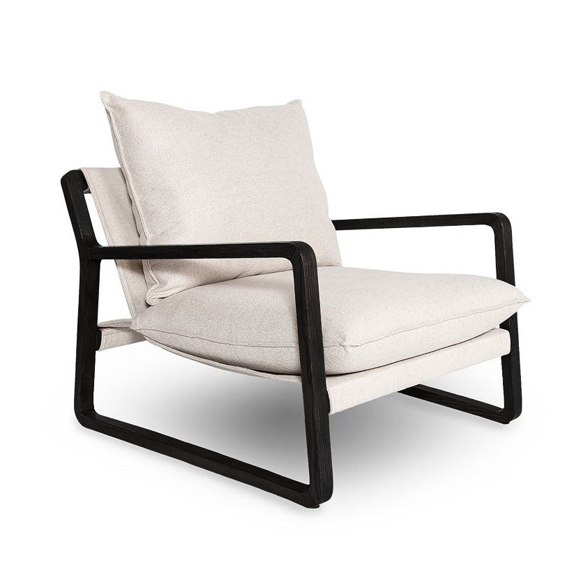 Finn Sling Chair - Black Frame - Cream