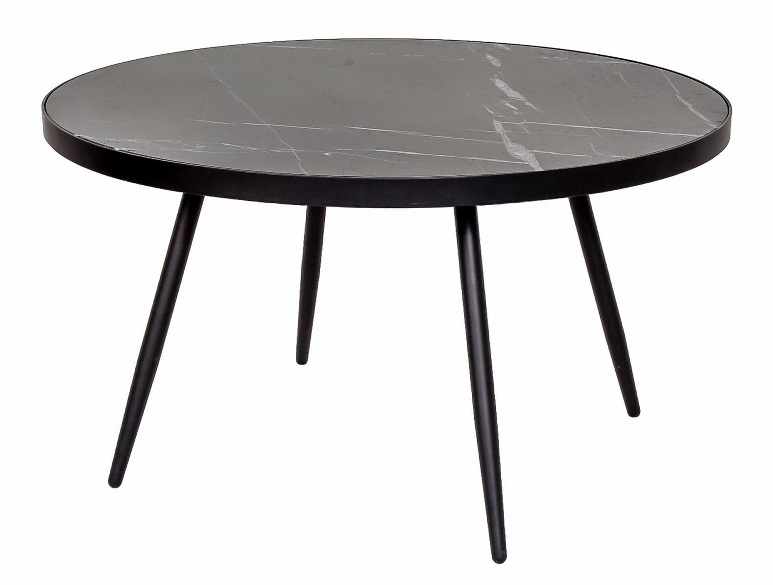 Florence Coffee Table – Black Marble with Black Base