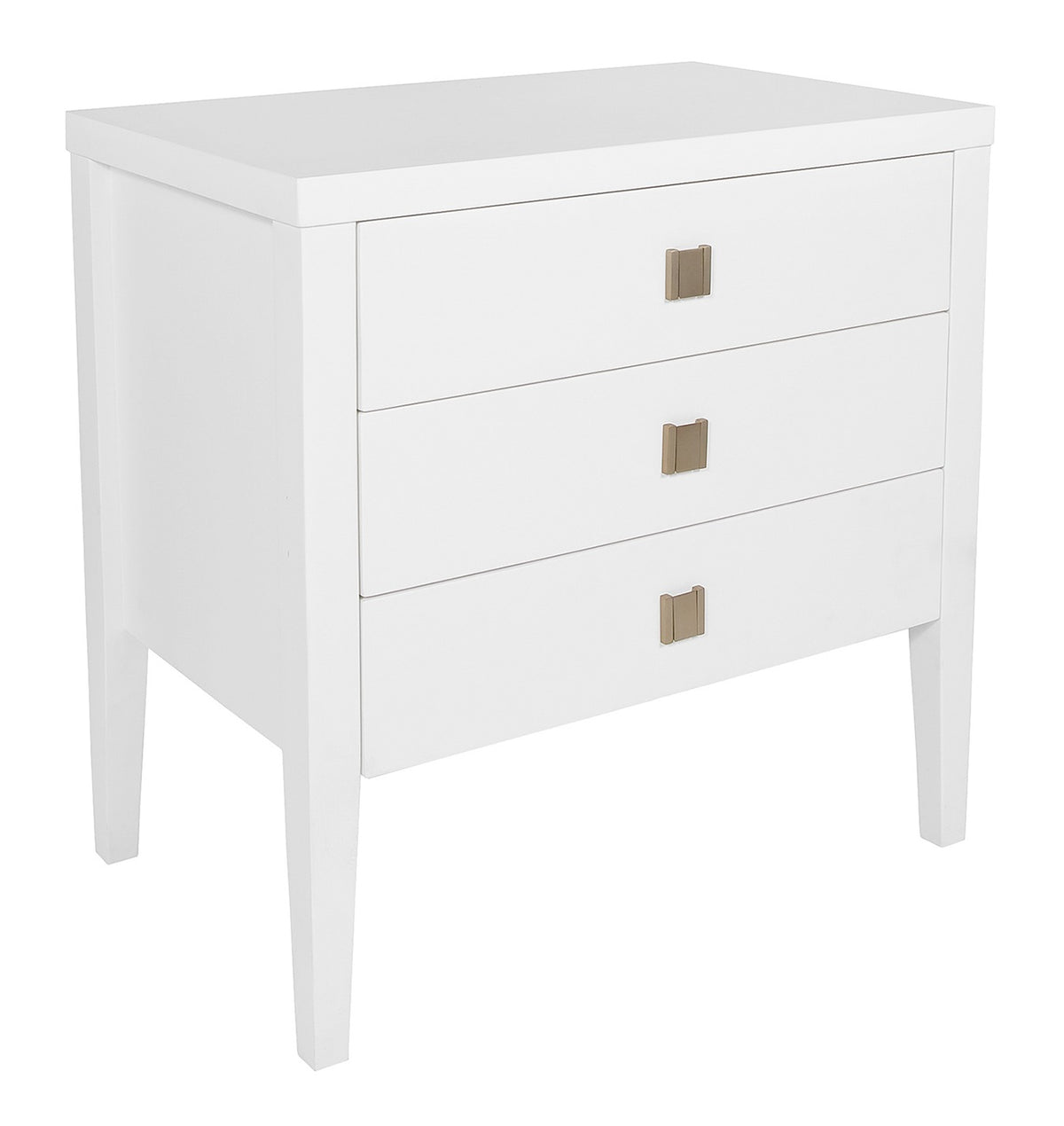 Katherine Accent Table – 3 Drawer Dresser – White