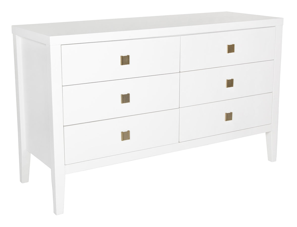 Katherine 6 Drawer Dresser - White