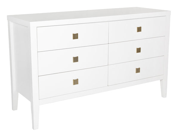 Katherine 6 Drawer Dresser - White