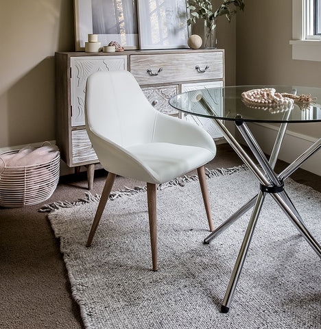 Tina Chair – White / White Oak