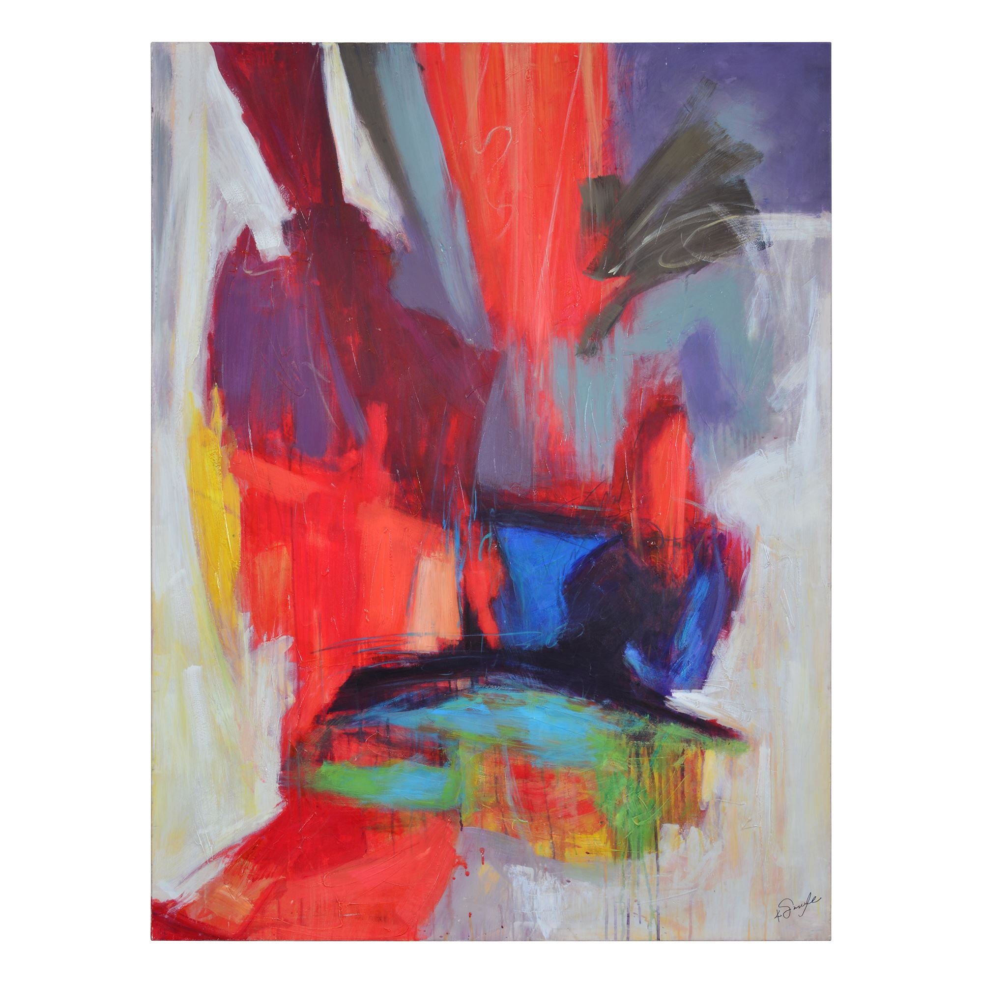 Rosy Plumes Canvas Painting
