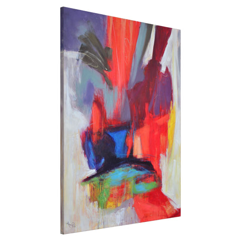 Rosy Plumes Canvas Painting