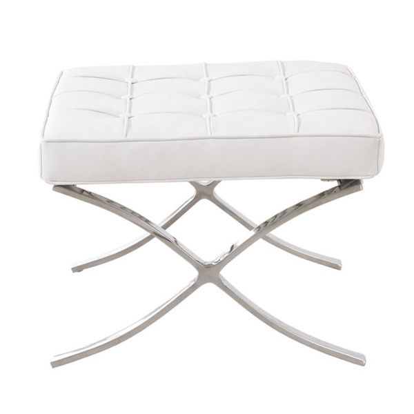 Barcelona Pavilion White Ottoman