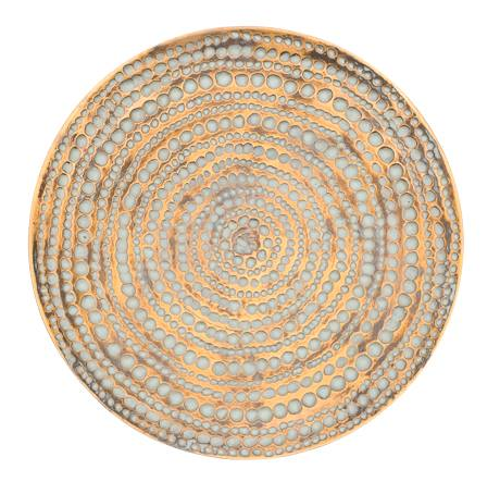Rios Gold Medallion Resin Wall Decor Platter - Small