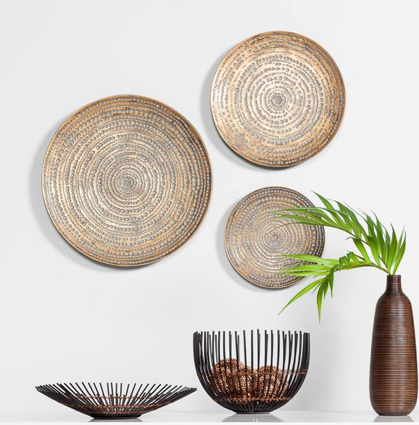 Rios Gold Medallion Resin Wall Decor Platter - Medium