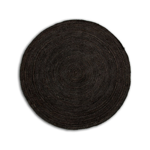 Delilah 6ft Round Rug – Black