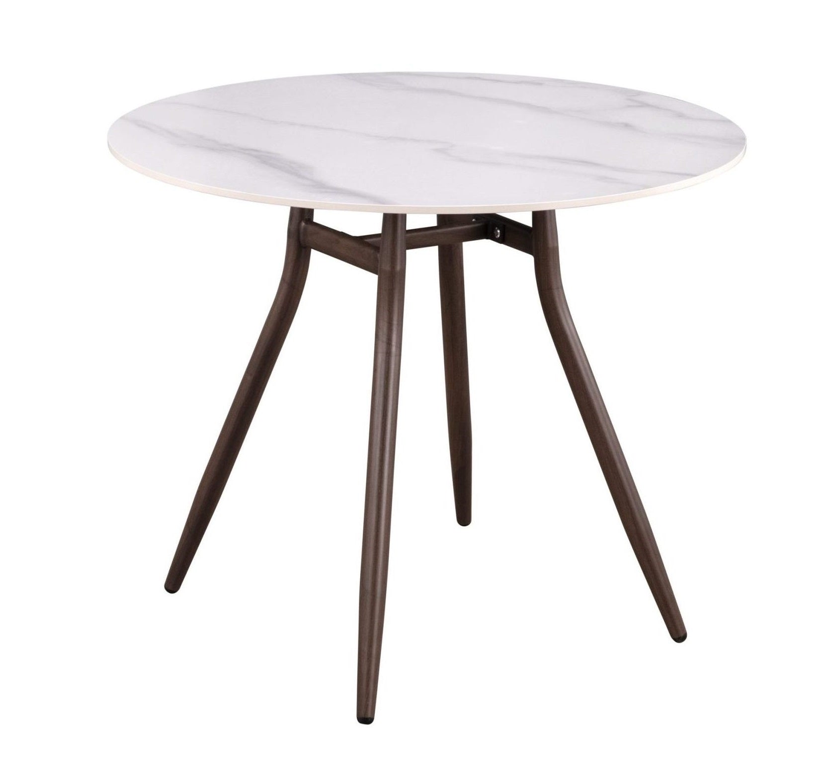 Caribou Round White Sintered Dining Table