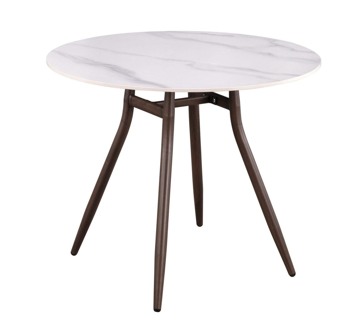 Caribou Round White Sintered Dining Table